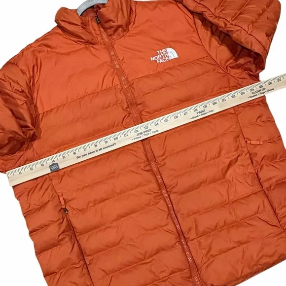 The North Face 550 Down Fill Puffer Jacket Orange Men XL